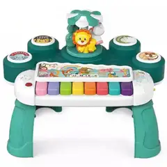 SPACEZAT - Piano Carrusel Interactivo Actividades Juguete Músical Verde