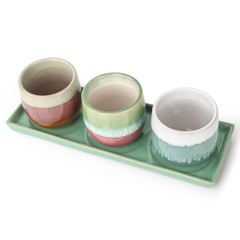 DANNY HOME - Set 3 Macetas Para Hogar con Bandeja Danny Home