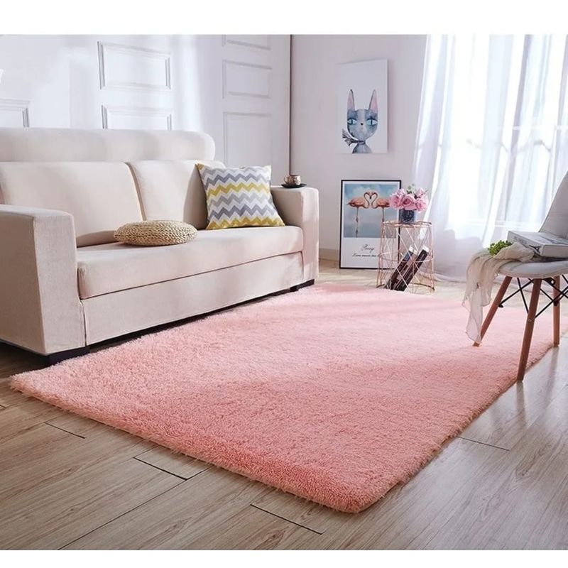 ANGELES DEL HOGAR - Alfombras peludas tipo Shaggy 200x300 cm Rosado