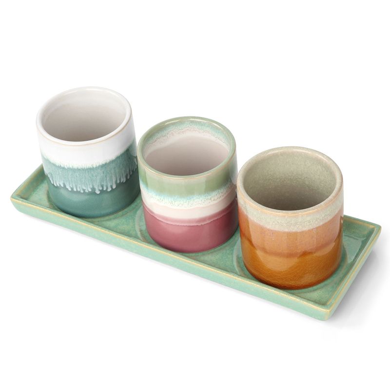 DANNY HOME - Set 3 Macetas Para Hogar con Bandeja Danny Home