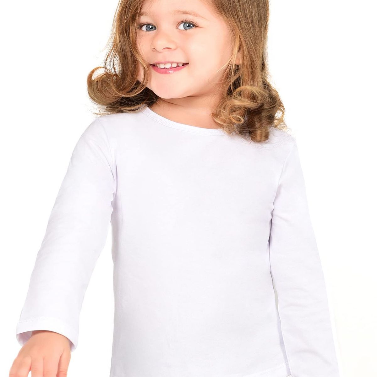 EVERSO - Pack 6 Camisetas De Niña Algodón Bambú Con Polar Manga Larga