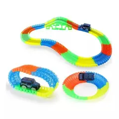 GENERICO - Juguete Pista De Autos Luminosa Flexible Armable Niños