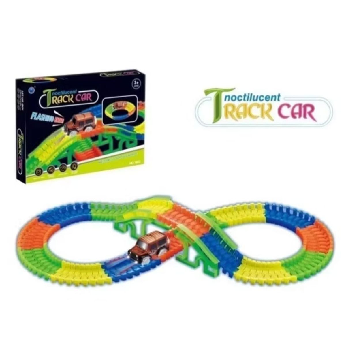 GENERICO - Juguete Pista De Autos Luminosa Flexible Armable Niños