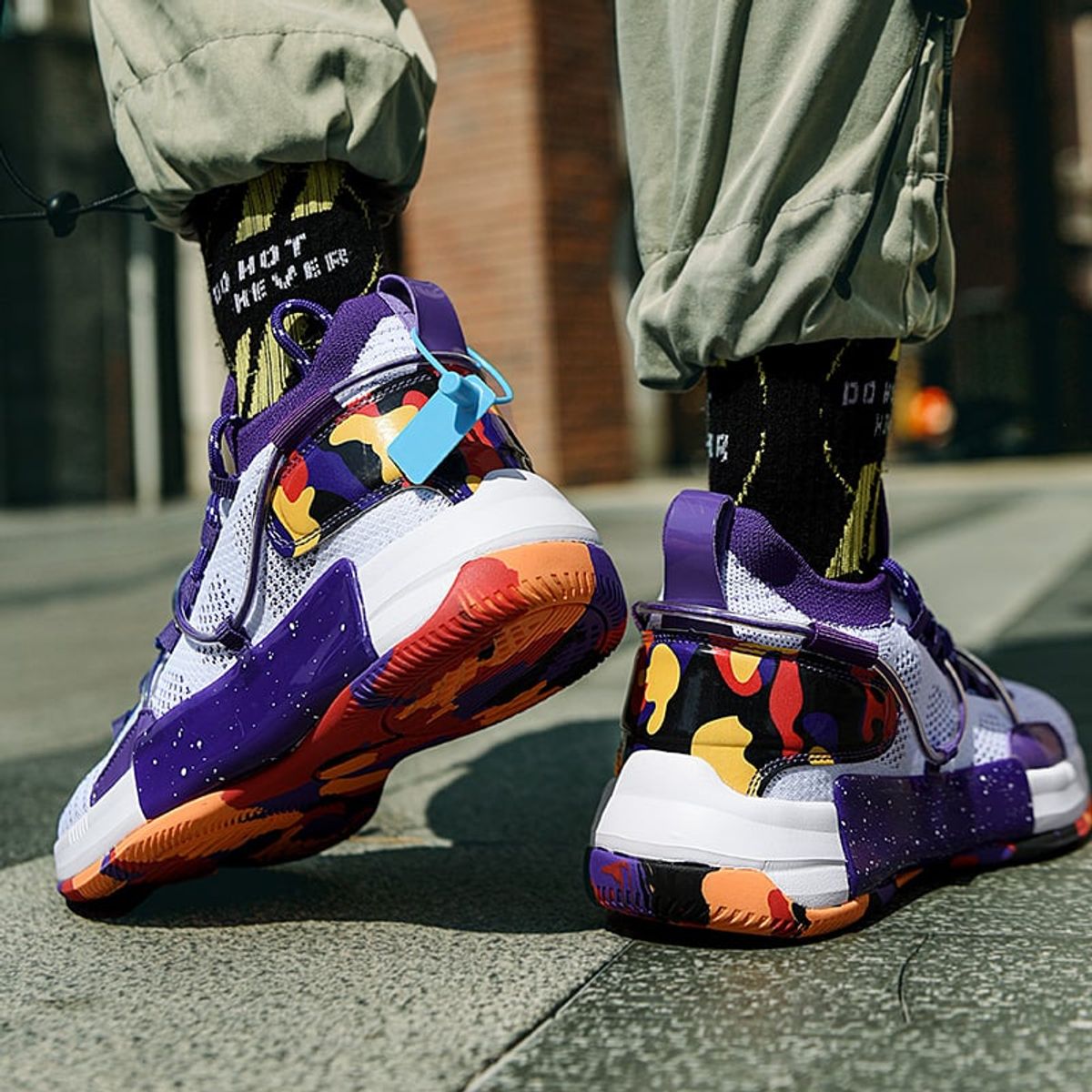 SHANDIAN - Zapatilla de Básquetbol Hombre Violeta