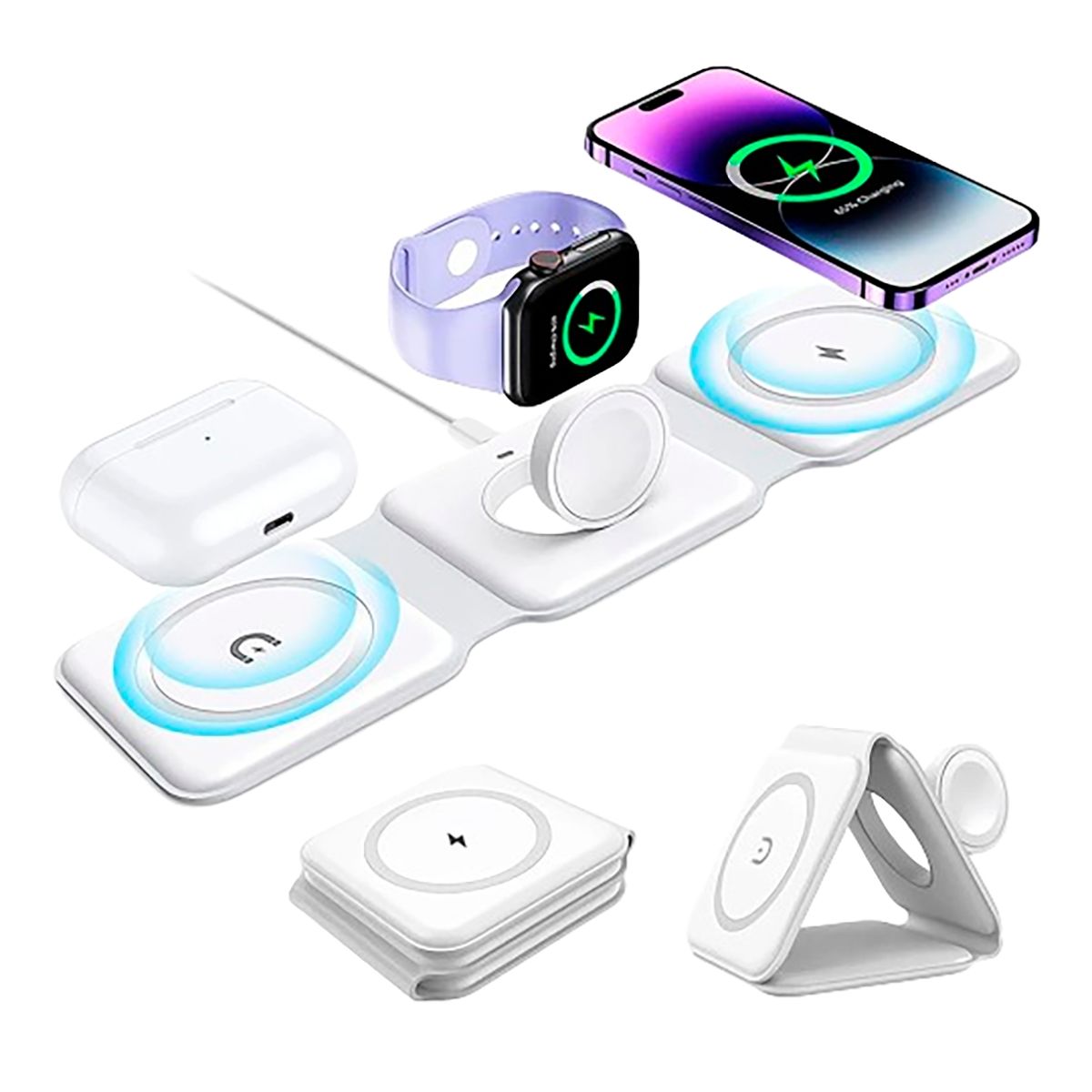 IRM - Cargador Inalambrico Para iPhone Magsafe Plegable Rapido