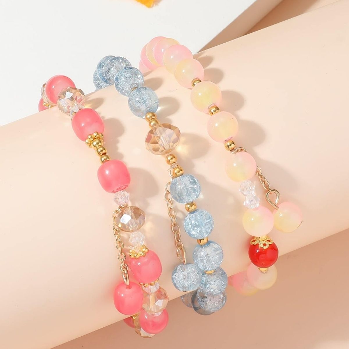 GENERICO - Pulsera con cuenta de moda cristal de colores