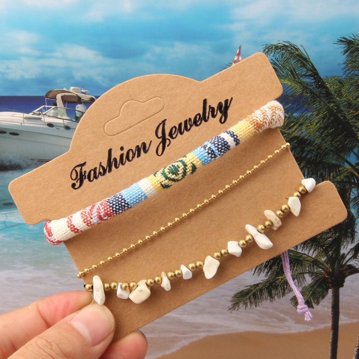 GENERICO - Pulsera con diseño de concha y colores