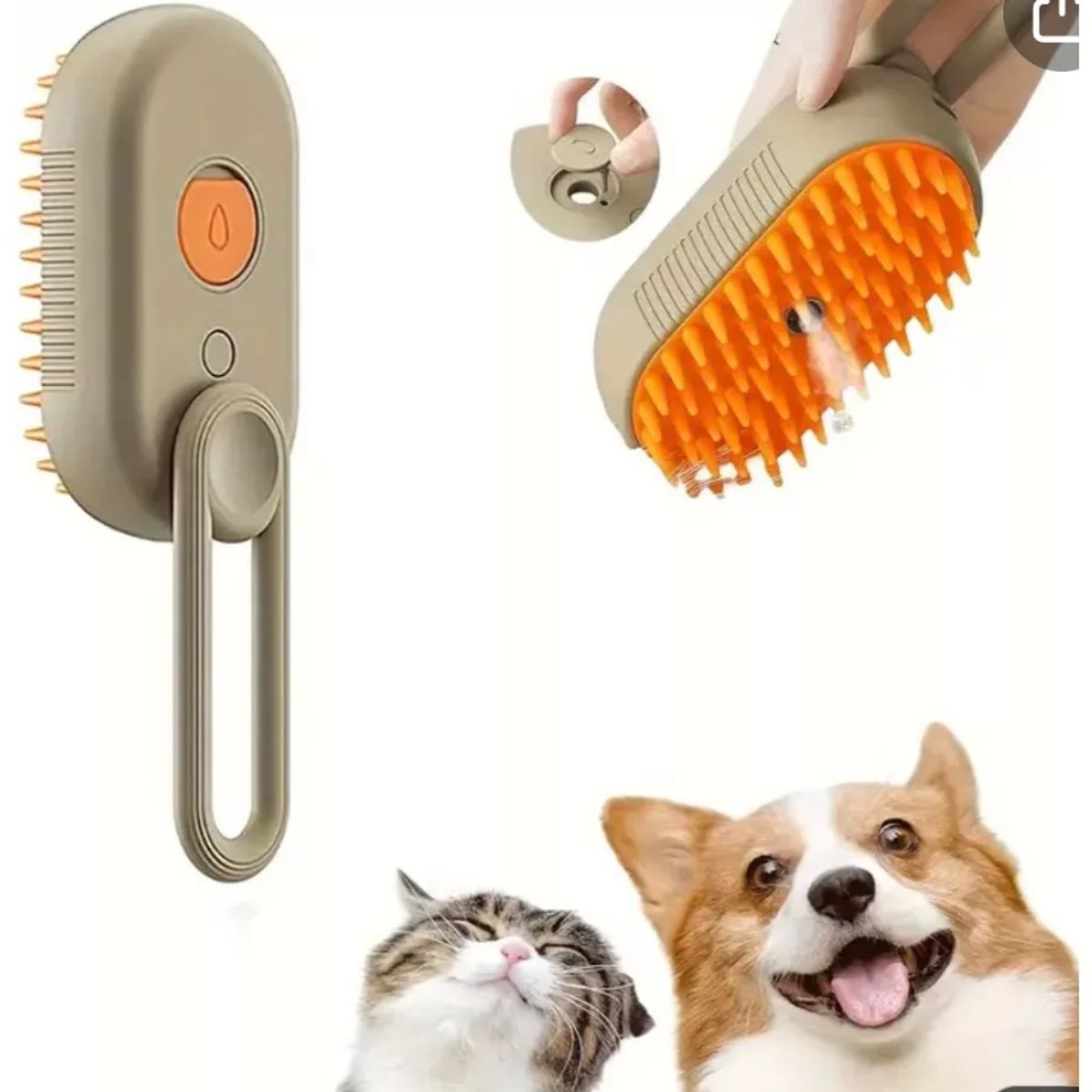 GENERICO - Cepillo De Vapor Autolimpiante 3 En 1 Para Perros Y Gatos