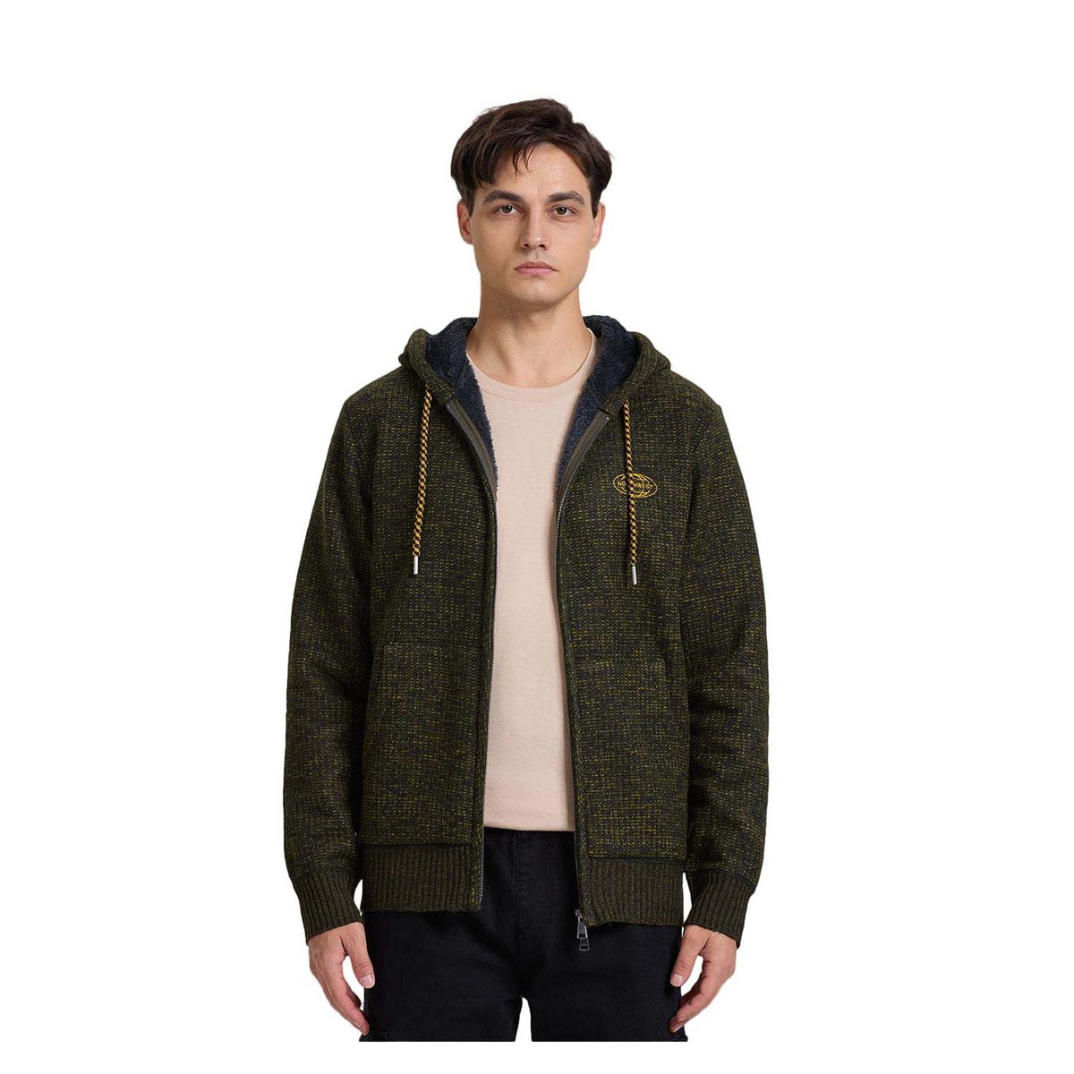 FASHION'S PARK - Polerón Hombre Full Zipper Verde Militar Fashion's Park