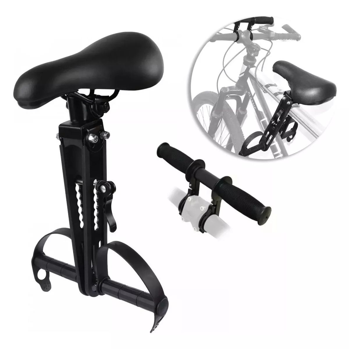 GENERICO - Asiento Infantil Delantero Bicicleta Sillín Niño Hasta 25 Kg