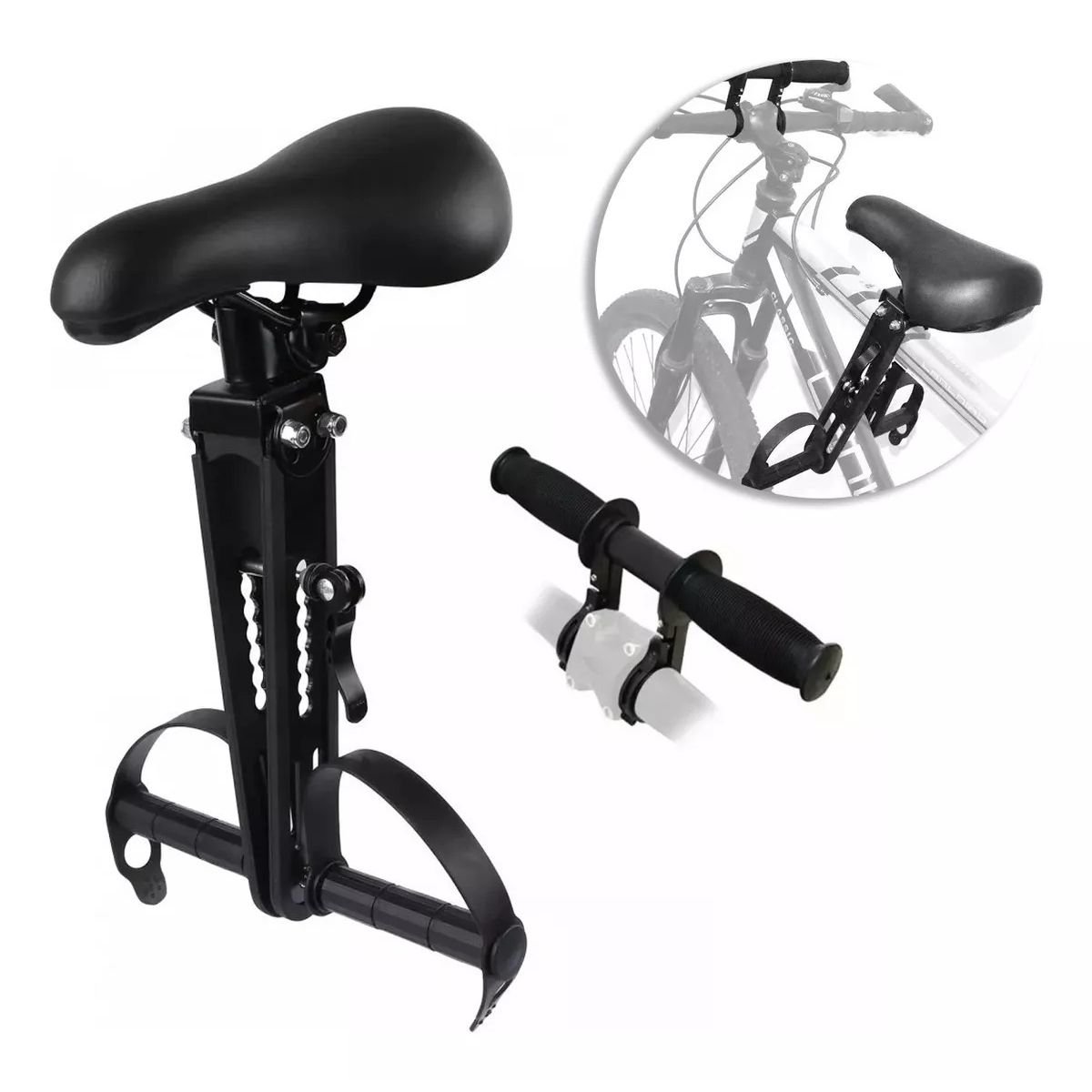 GENERICO - Asiento Infantil Delantero Bicicleta Sillín Niño Hasta 25 Kg