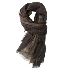 TIOZONEY - Bufanda de cuadros patchwork bicolor de invierno