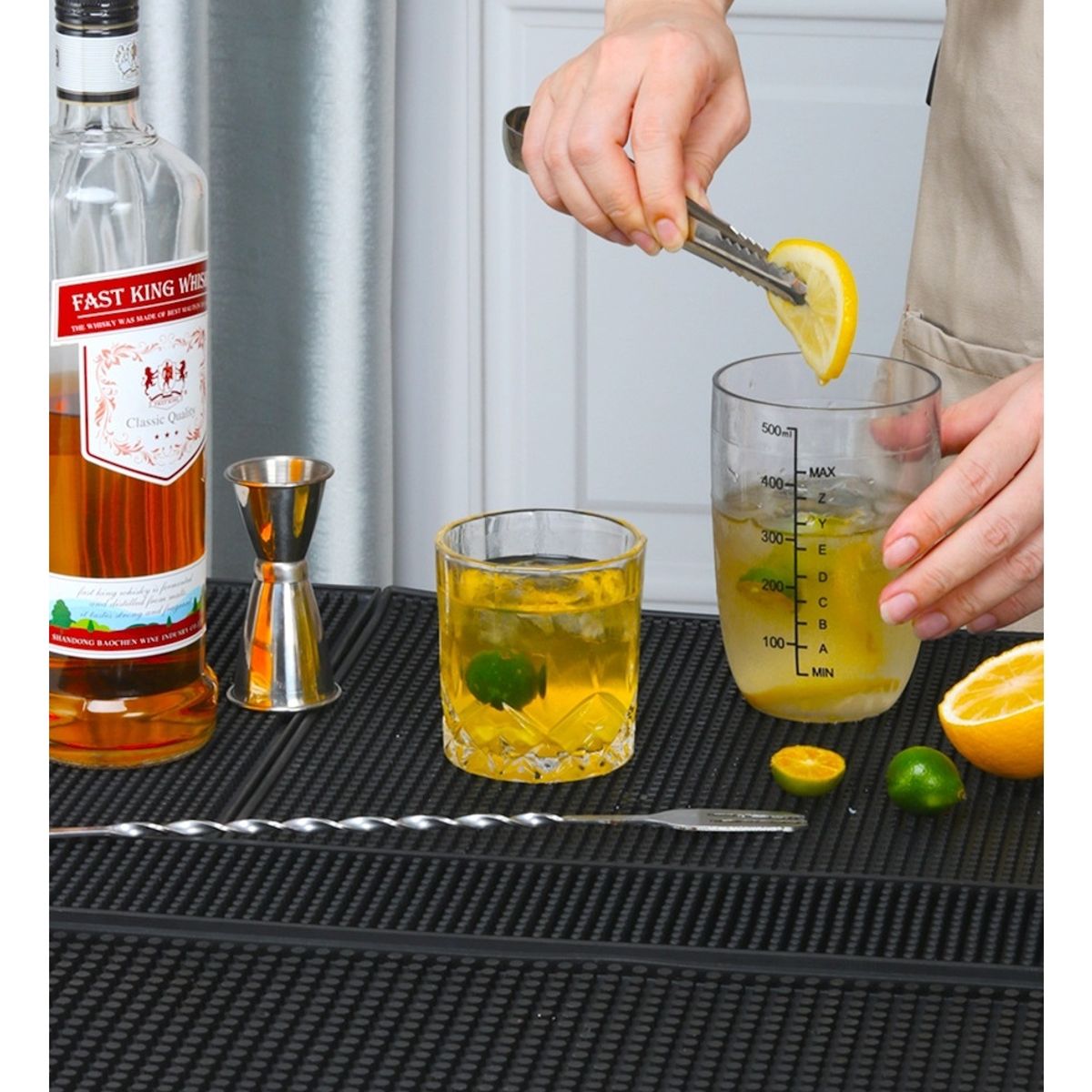 GENERICO - Alfombrilla Goma Barmat Barra Bar Cafetería Barista 60x15 Cm