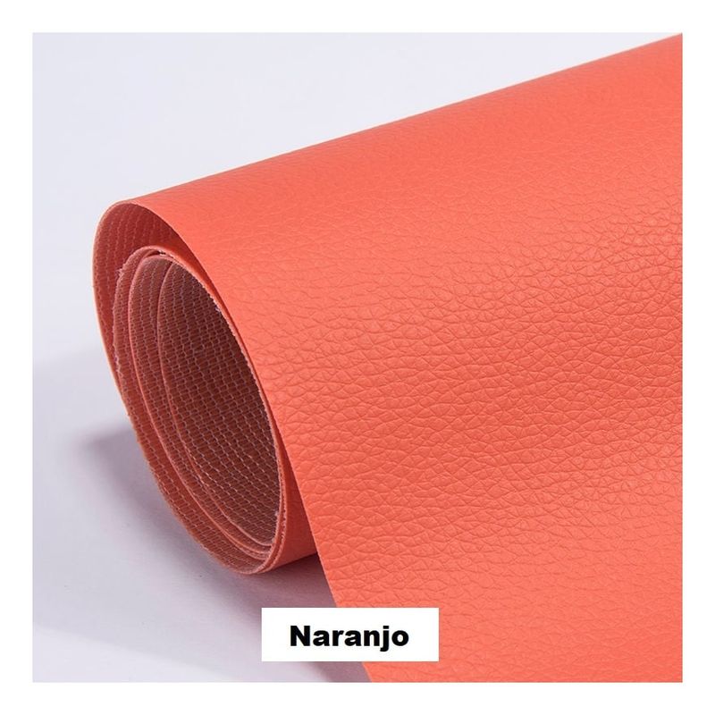 GENERICO - Parche Adhesivo Cuero Impermeable 30x20 Naranja Sofás Reparación
