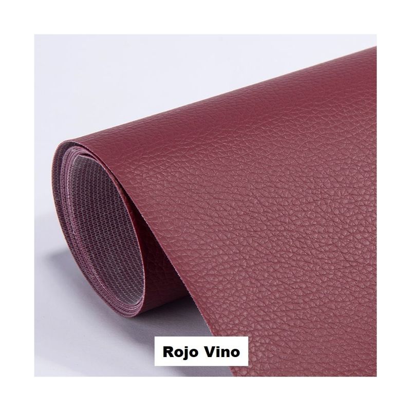 GENERICO - Parche Adhesivo Cuero Impermeable 30x20 Rojo Vino Reparación