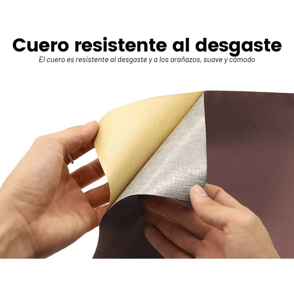 GENERICO - Parche Adhesivo Cuero Impermeable 30x20 Rojo Vino Reparación