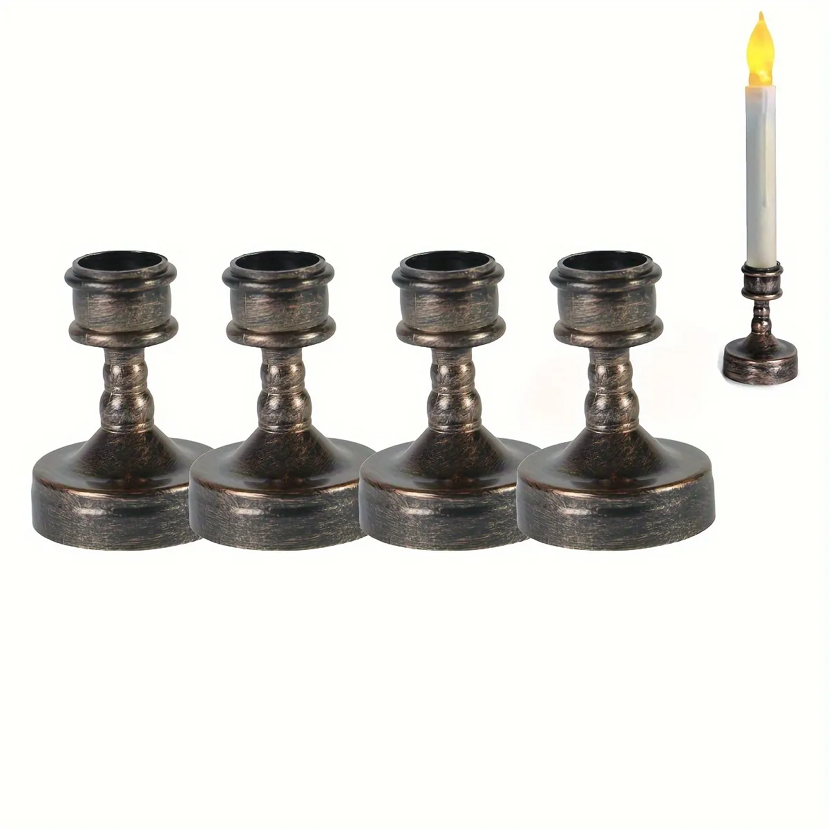 VATYERTY - 4 pcs Candelabro galvanizado de poste largo