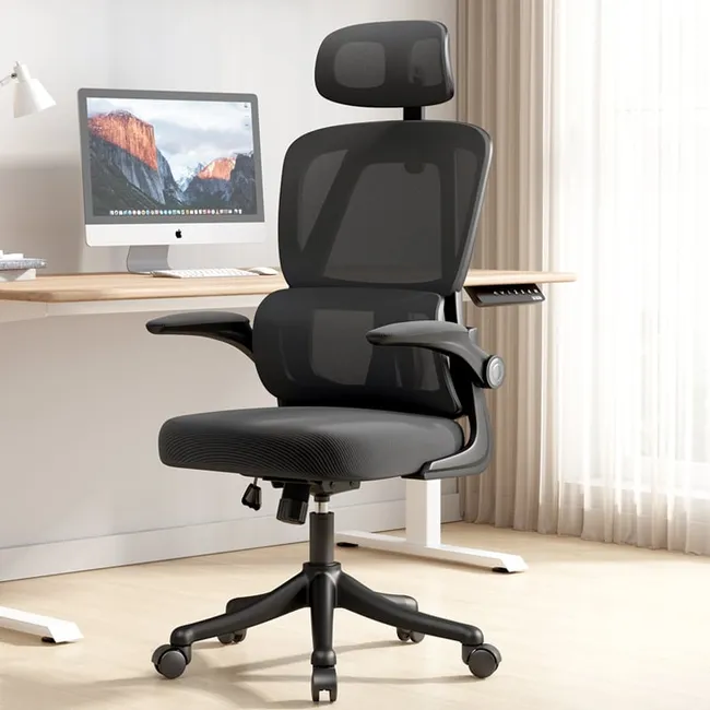 VIDITA - Silla Amia Ergonómica De Oficina Soporte Lumbar Elástico Negro
