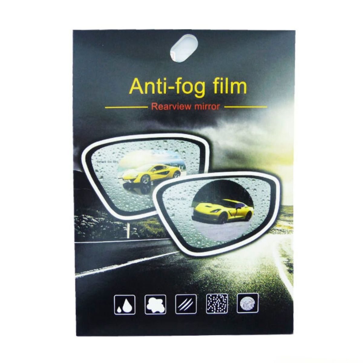 GENERICO - Lamina Para Espejo Retrovisor Auto Antilluvia Antiempañante