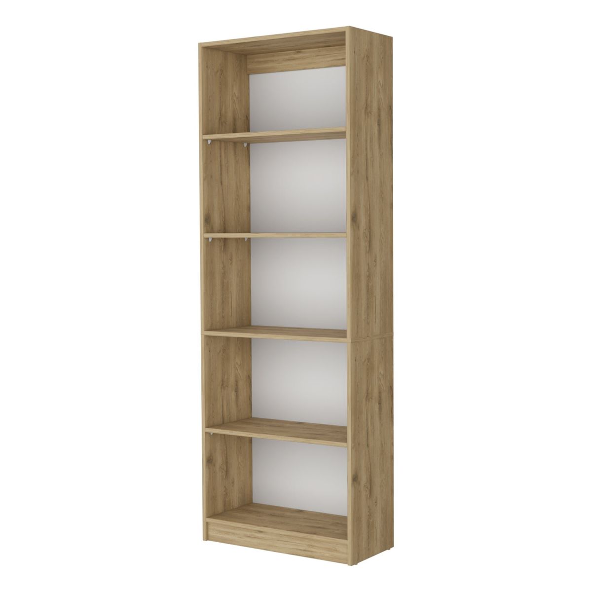 FMFURNITURE - Biblioteca Estante 5 Repisas Melamina - Café Claro 180.6x62.8x29 cm