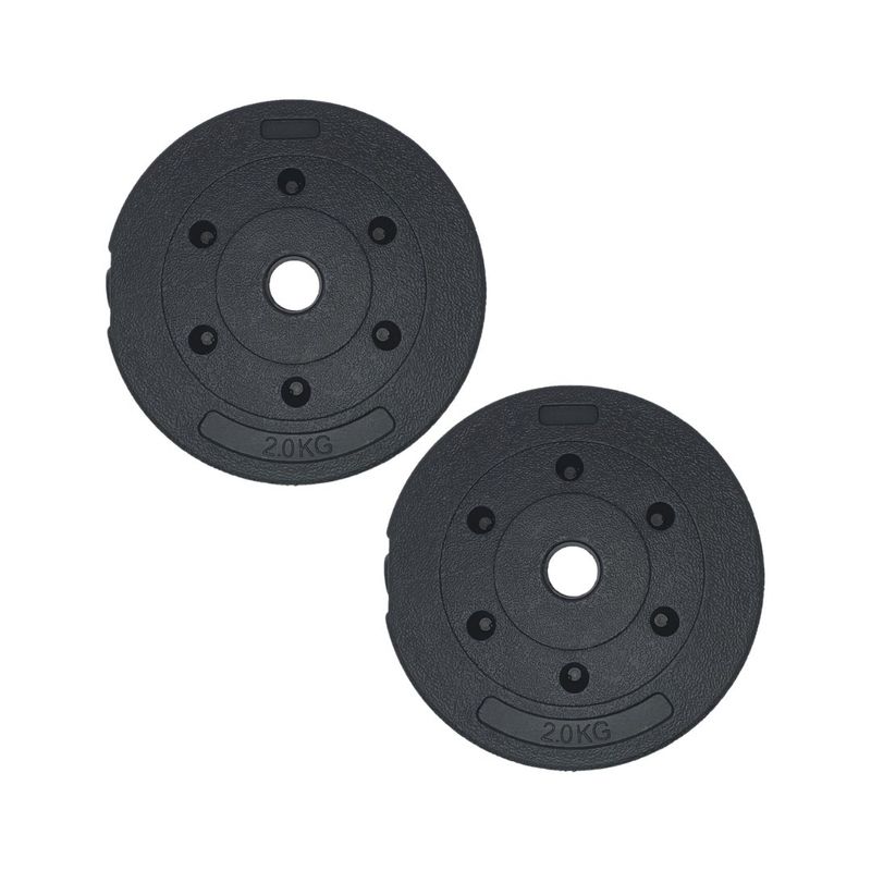 GENERICO - 2 Disco Para Barra 2 Kg pvc Preolimpico