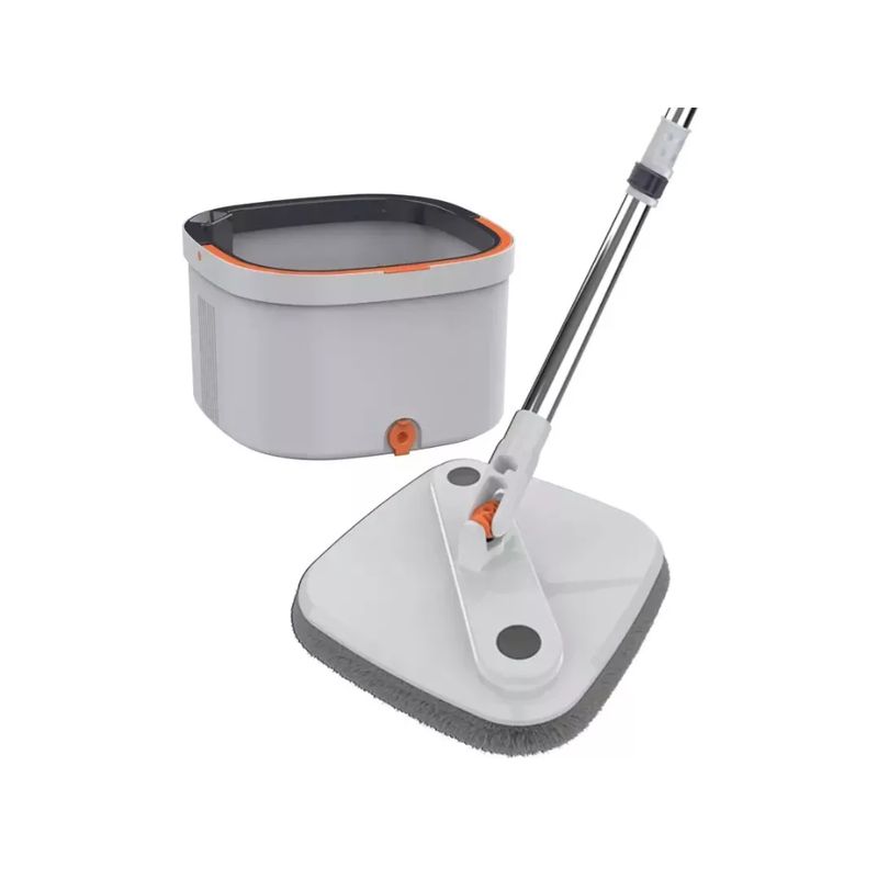 GENERICO - Trapeador Mopa 360 + Balde Giratorio Centrifugo Microfibra