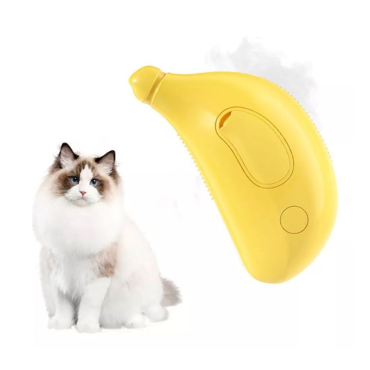 GENERICO - Cepillo De Silicona De Vapor Para Gatos 3 En 1 Recargable.