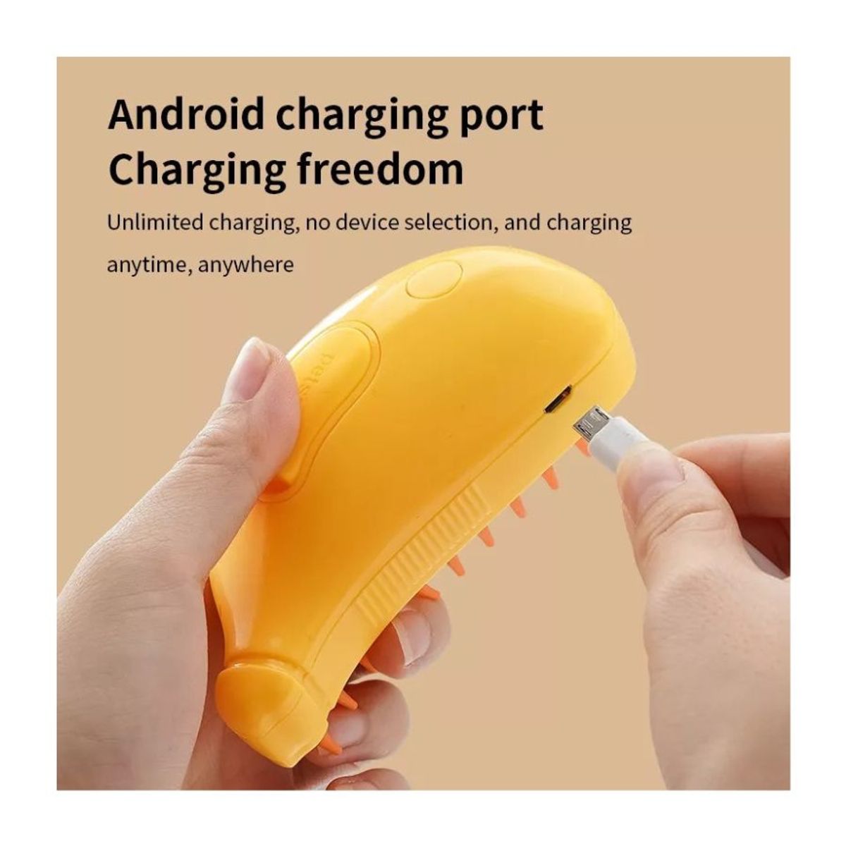 GENERICO - Cepillo De Silicona De Vapor Para Gatos 3 En 1 Recargable.