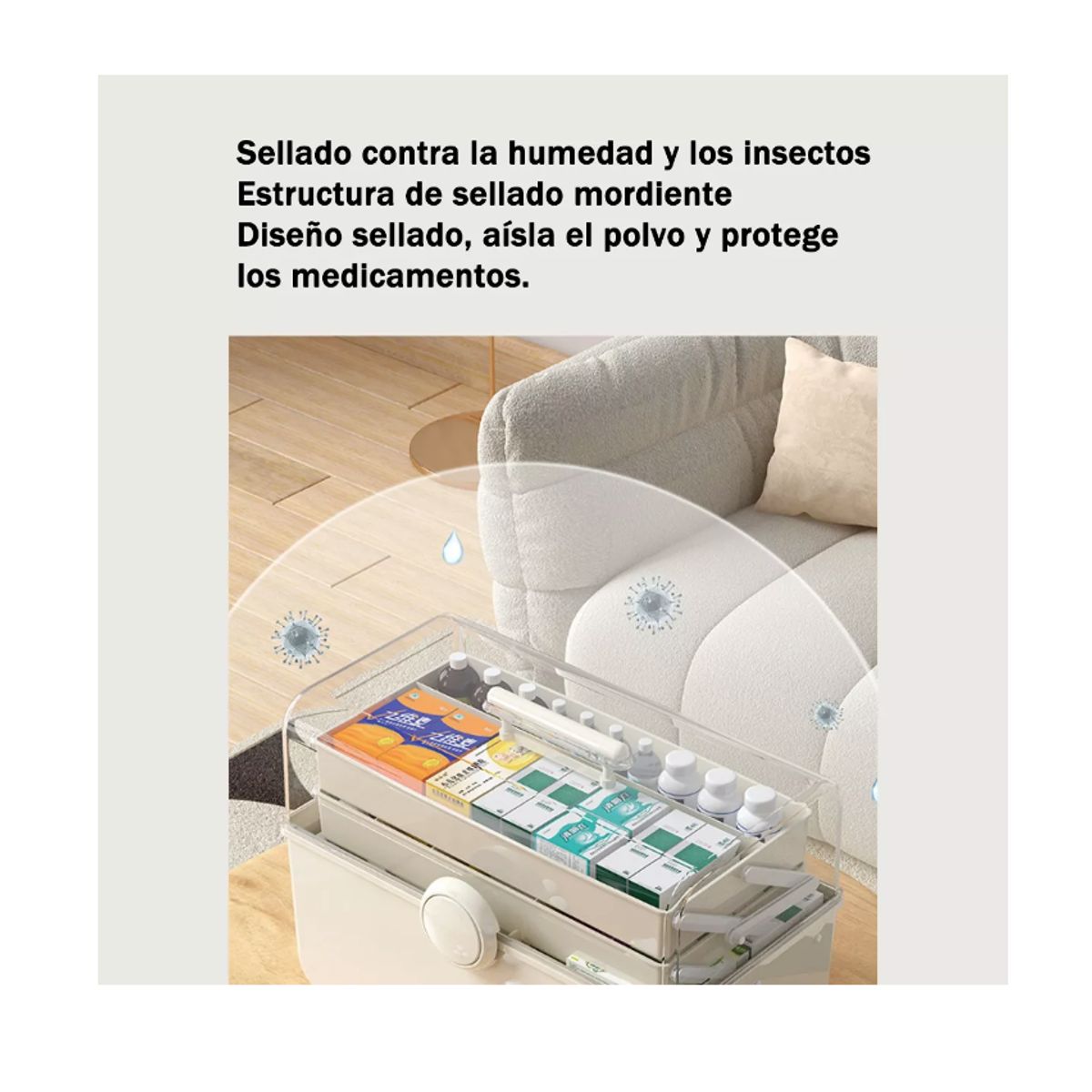 GENERICO - Caja Primeros Auxilios Botiquín Organizador 3 Niveles