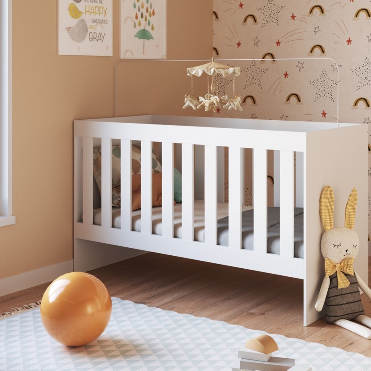 KIDSCOOL - Cuna 2 Funciones Amore Altura Regulable