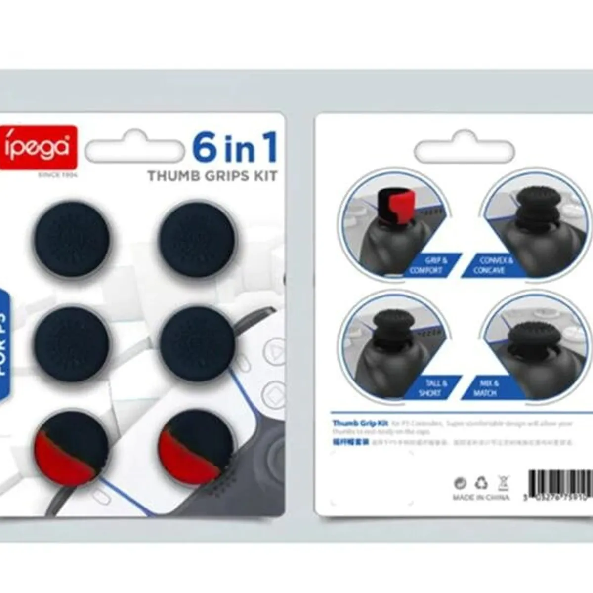 IPEGA - GRIPS KIT IPEGA 6 EN 1 THUMB GRIPS PS5 / PS4