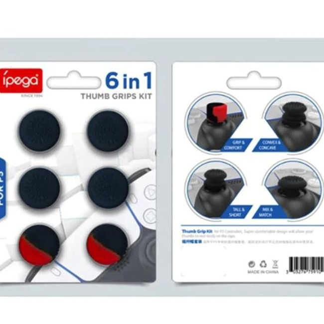 IPEGA - GRIPS KIT IPEGA 6 EN 1 THUMB GRIPS PS5 / PS4