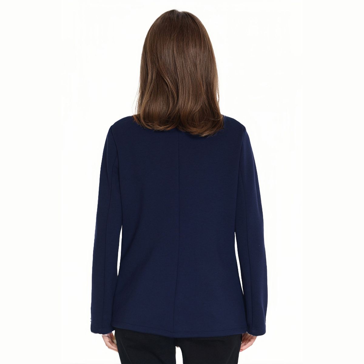 FASHION'S PARK - Blazer Mujer Con Tapeta En Bolsillo Azul Oscuro Fashion's Park