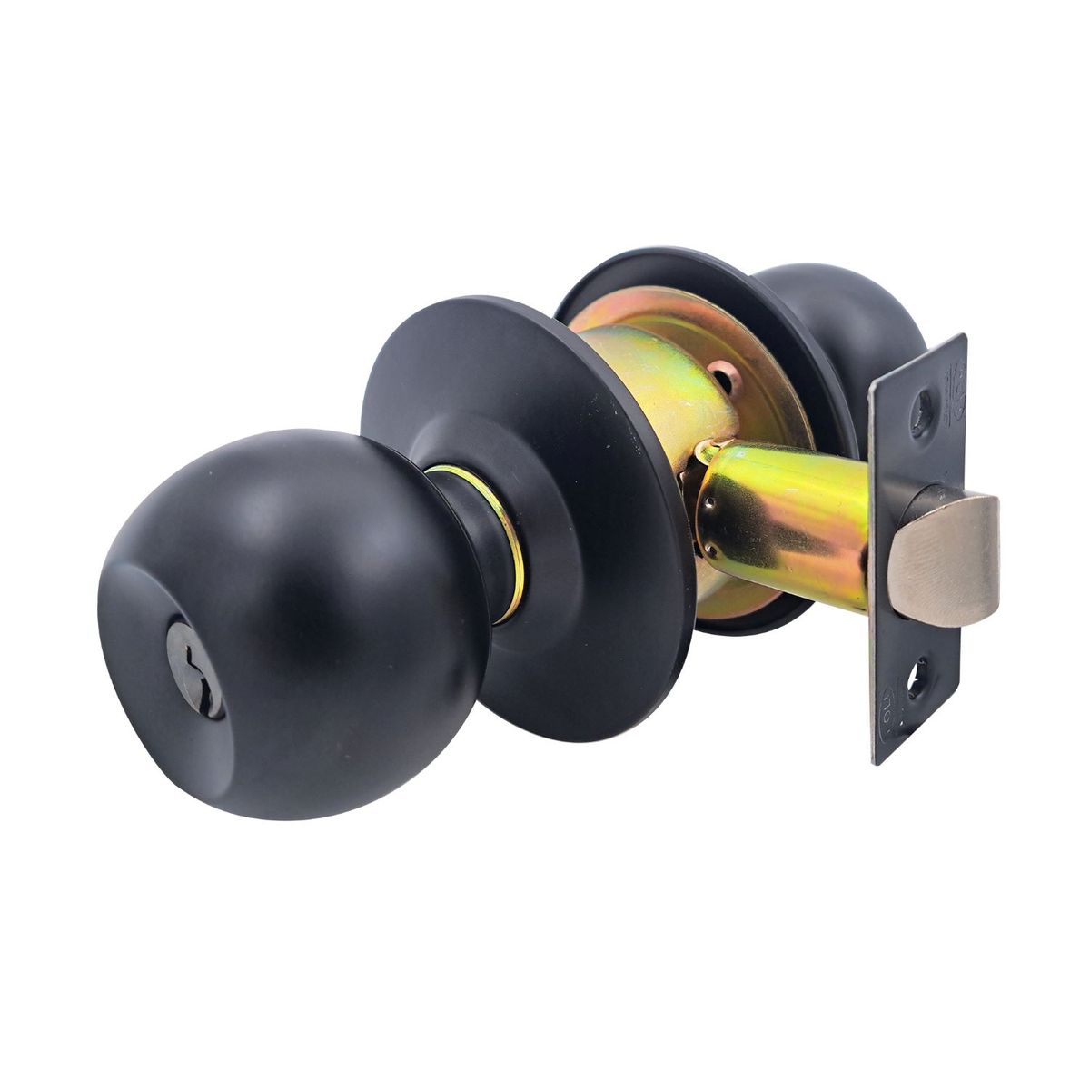 POLI - Cerradura Cilíndrica POLI Sfera Oficina/Dormitorio Negro