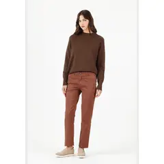 PRIVILEGE - Pantalon slim fit cafe