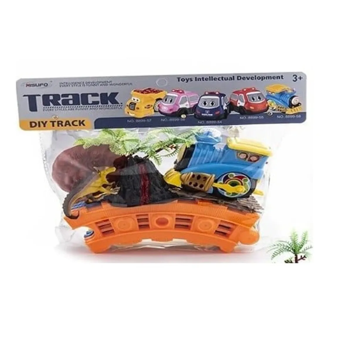 GENERICO - Set juguete tren con dinosaurios con riel de plastico