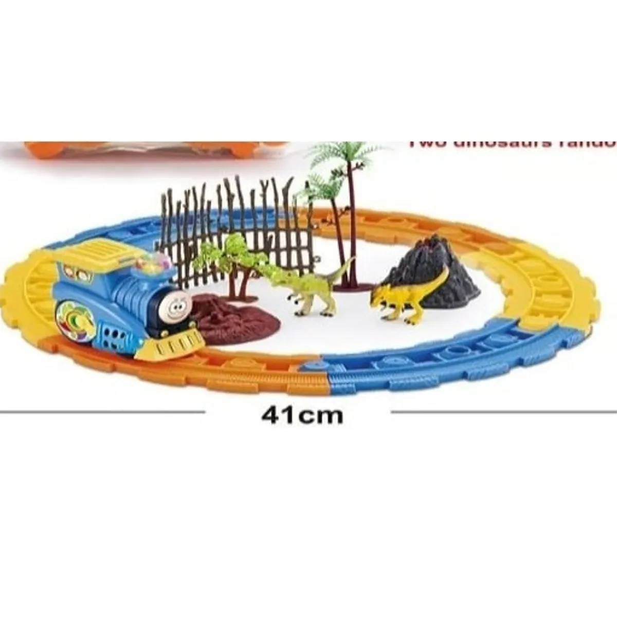 GENERICO - Set juguete tren con dinosaurios con riel de plastico