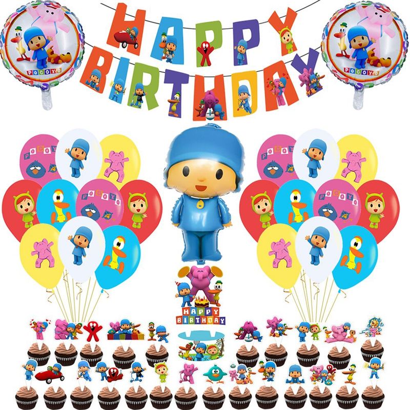 GENERICO - Pack Decoración De Cumpleaños Pocoyo  Globifiesta