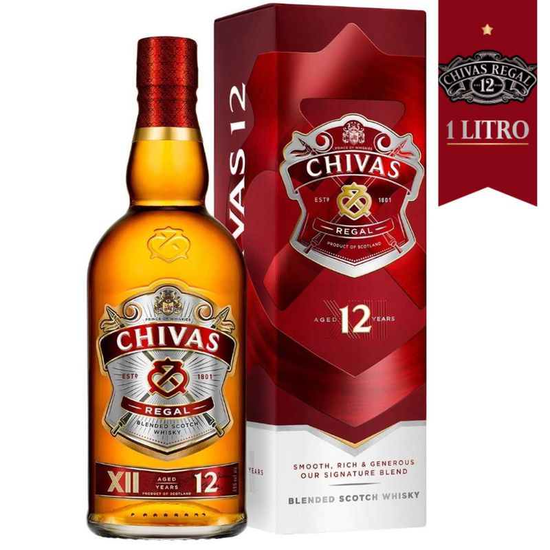 CHIVAS REGAL - Whisky Chivas Regal Scotch 12 Años 1 Litro CHIVAS REGAL