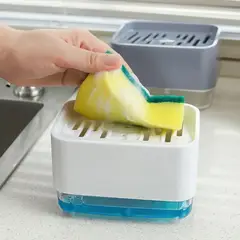 SANTU HOME & DECO - Dispensador De Lava Lozas Manual Para la Cocina Blanco