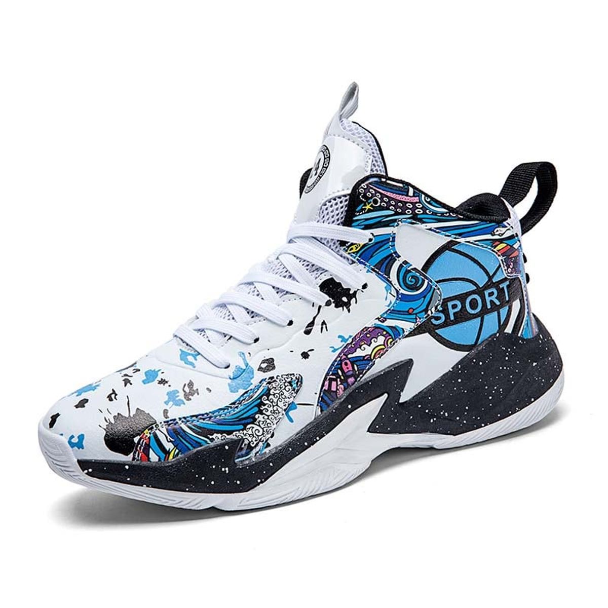 SHANDIAN - Zapatilla de Básquetbol Hombre Blanco