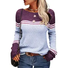 TIOZONEY - Sweater Cuello Redondo Mujer