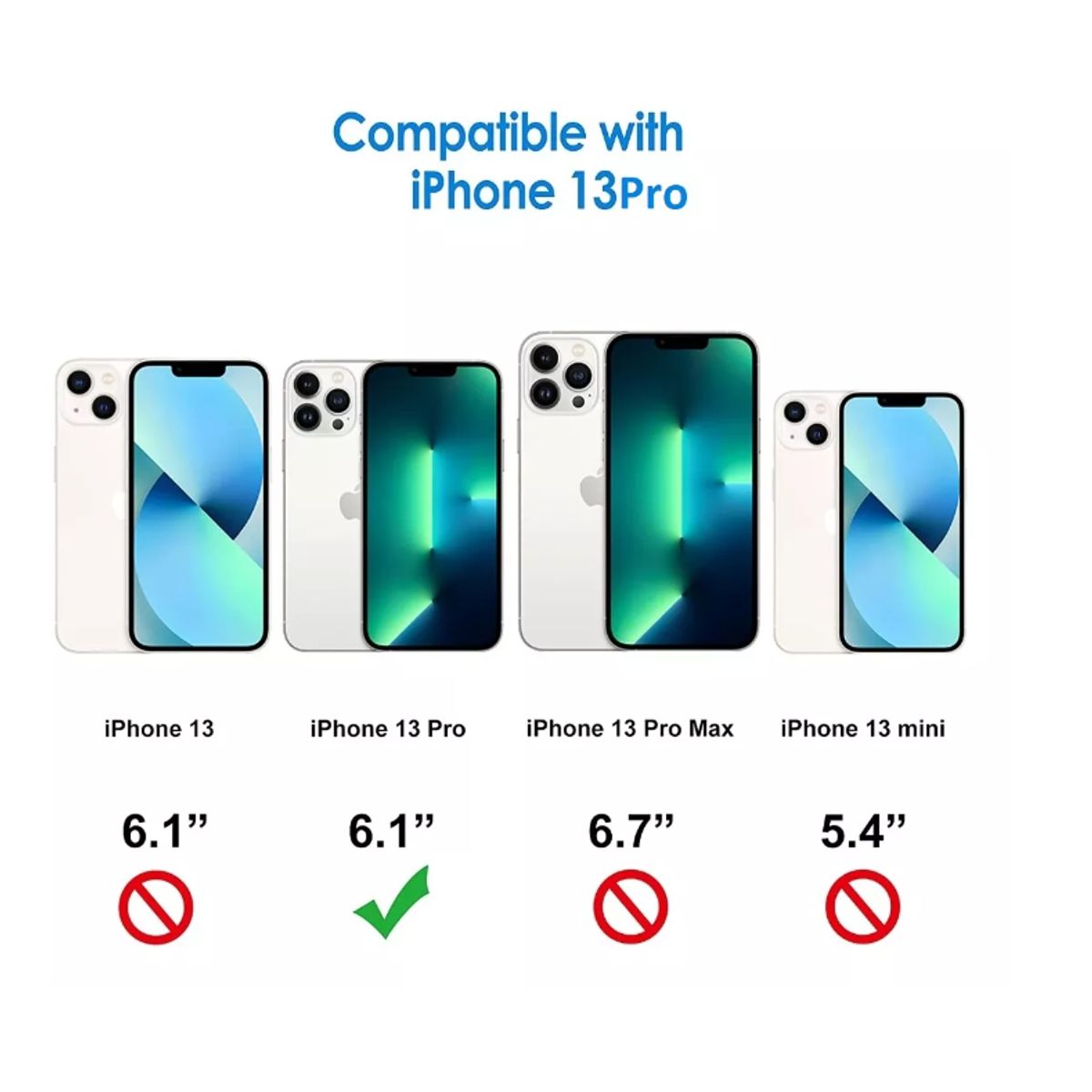GENERICO - Carcasa Mate Para iPhone 13 Pro Funda Magnética Traslucida Azul
