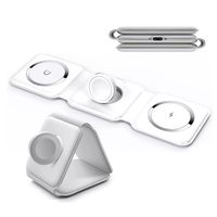 Cargador Rápido Inalambrico Magsafe Vidvie Para iPhone 3 En 1 Apple