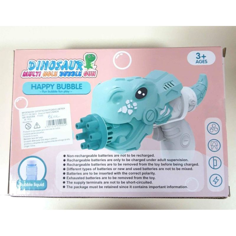 GENERICO - Lanza de burbujas de dinosaurio para niños