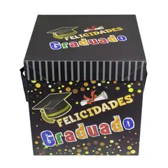 GENERICO - 12 Cajas De Regalo Felicidades Graduado Graduación 22x22cm