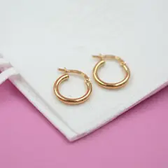 ELLA JOYAS - Aros Argollas Tubo Pequeñas