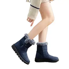 TIOZONEY - Botas de algodón de nieve cálidas e impermeables para Mujer