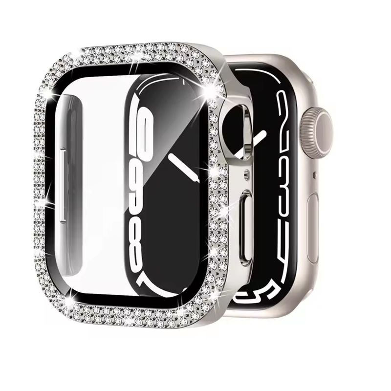 GENERICO - Protector Para Apple Watch Cristales Brillo 40mm Plateado