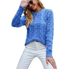 TIOZONEY - Sweater Cuello Redondo Mujer